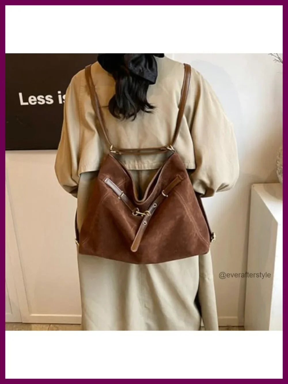 Faux Suede Crossbody Hobo Bag Shoulder Handbag Large Satchel Women Tote
